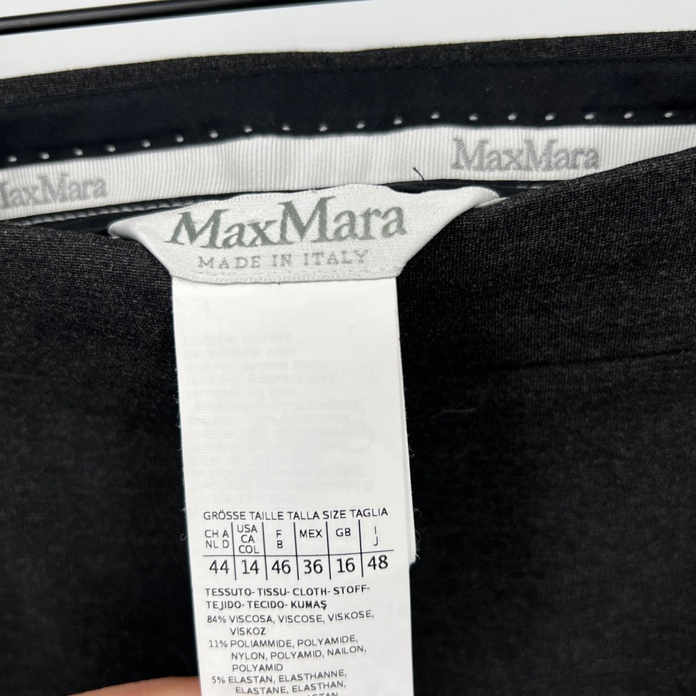 Maxmara Grey Dress Ankle Viscose Blend Pants Size 14 - Picture 6 of 8